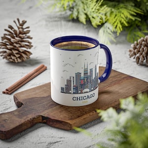 Chicago Mug, Colorful Chicago Mug, Chicago Gift, Souvenir Gift, Souvenir Mug, Chicago