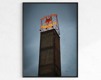 North Star Blankets Tower Color Photo Wall Art, Home Décor, Architecture Photography, Building Photograph, Digital Download, Minneapolis MN
