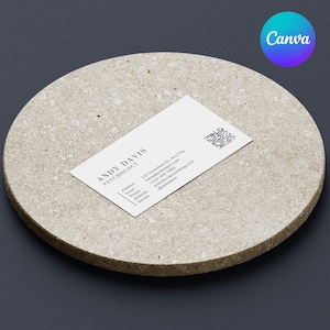 Digitale Visitenkarte | Minimalistisches bearbeitbares Design | Canva Vorlage | Professionelles Design |  Bearbeitbare digitale Visitenkarte | Canva Bearbeitbar