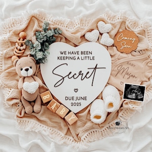 Neutral Pregnancy Announcement Template: Social Media Reveal (Digital Download)