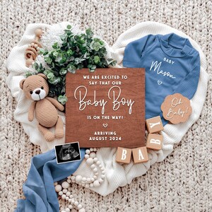Boy Pregnancy Announcement: Social Media Gender Reveal (Digital Download)
