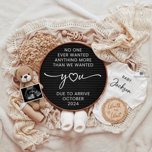IVF Pregnancy Announcement | Worth The Wait | Rainbow Baby Reveal Digital Template