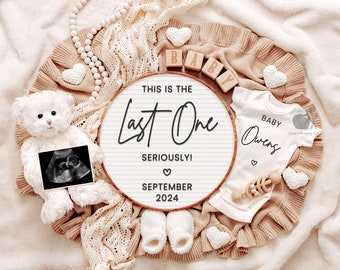 Last Baby Announcement Digital, The Grand Finale Pregnancy Announcement Editable Template for Social Media, Baby Reveal, Digital Download