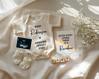 Rainbow Baby Announcement: Emotional Social Media Reveal (digital