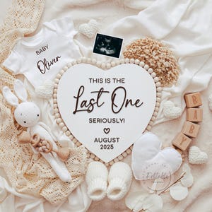 Last One Pregnancy Announcement: Editable Social Media Template (Digital Download)