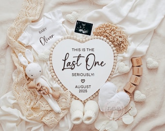 Last One Pregnancy Announcement: Editable Social Media Template (Digital Download)