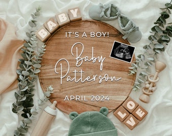 It's a Boy Baby Announcement Digital, Pregnancy Announcement Template, Boy Gender Reveal for Social Media, Ultrasound, Digital Download