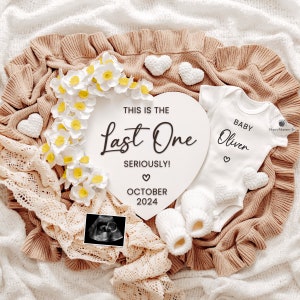 Last One Pregnancy Announcement: Social Media Template (Digital Download)