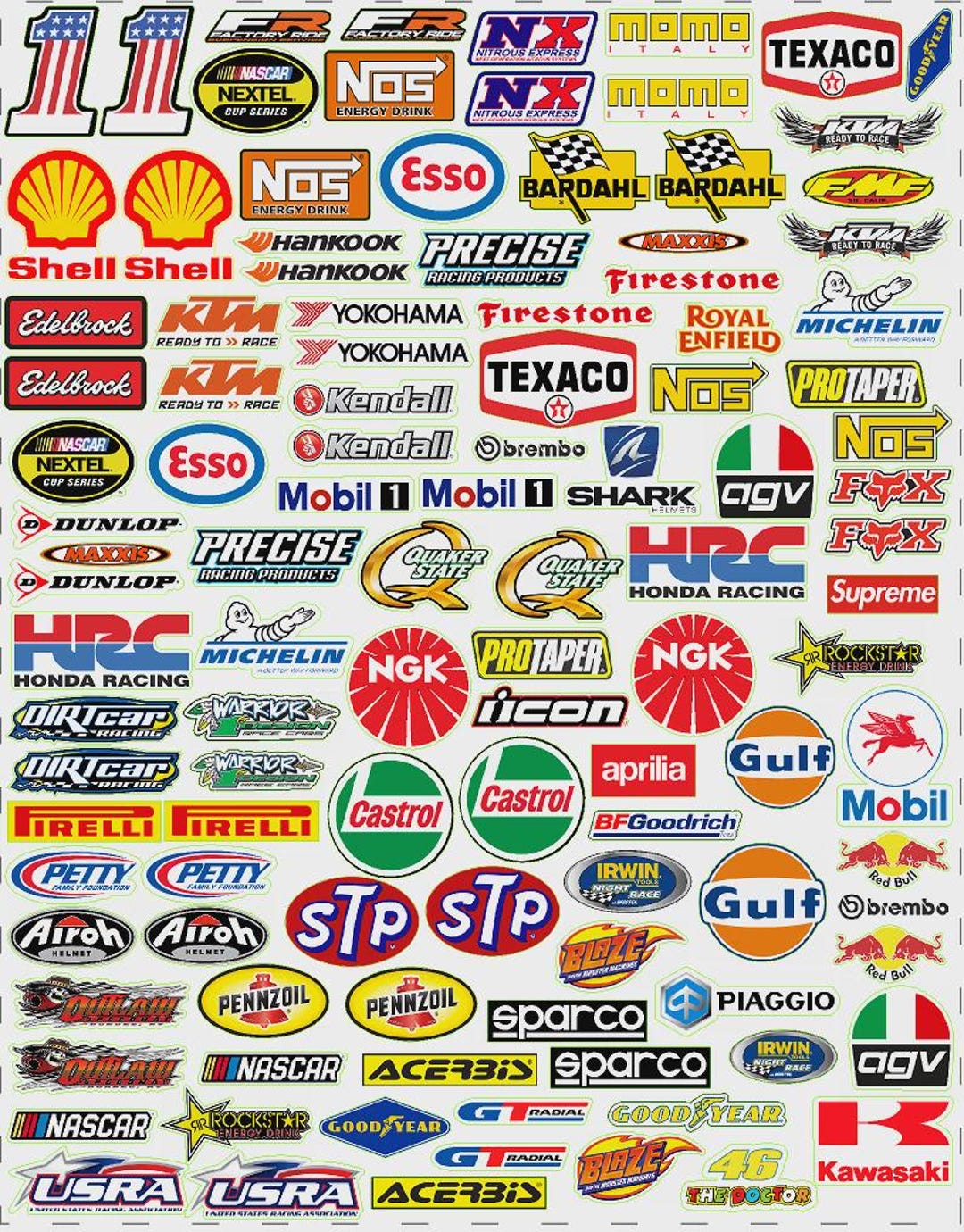 Rasing Tag Car Sticker Racing Decals Stickers: Drag Race, NASCAR Vinyl (100+) - Etsy