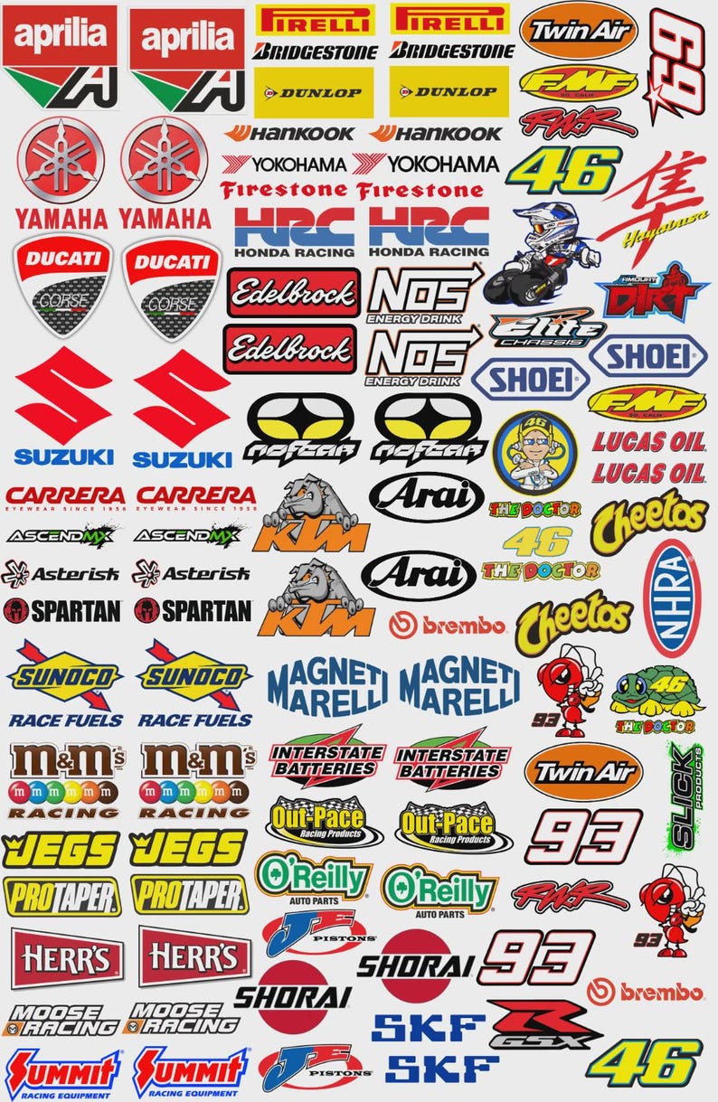 Sticker Label Logo Racing Design Racing GP Decals Stickers: Drag Race, Nascar, Moto, Hobbies - Etsy
