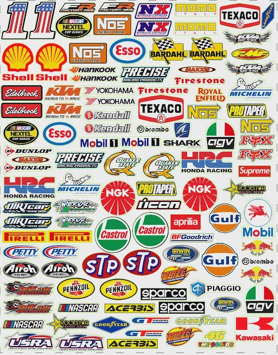 100 + Racing Decals, Stickers, Drag Race NASCAR High Quality Vinyl