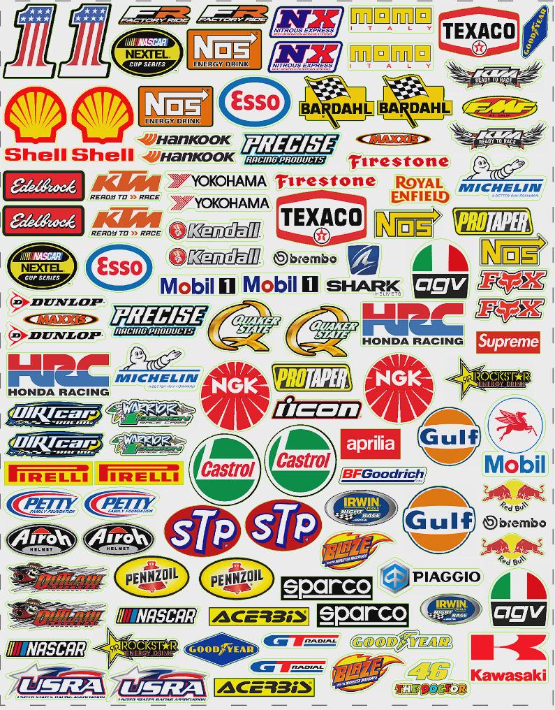 100 + Racing Decals, Stickers, Drag Race NASCAR High Quality Vinyl - Etsy