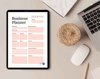 Editable Business Planner Printable Small Business Template (PDF)