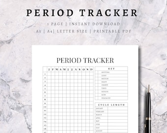 Menstrual Cycle & Symptom Tracker | Fertility Planner (Digital Download)