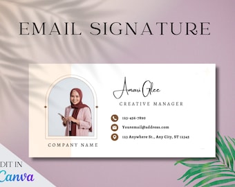 Realtor Email Signature Canva Template Clickable Email Marketing