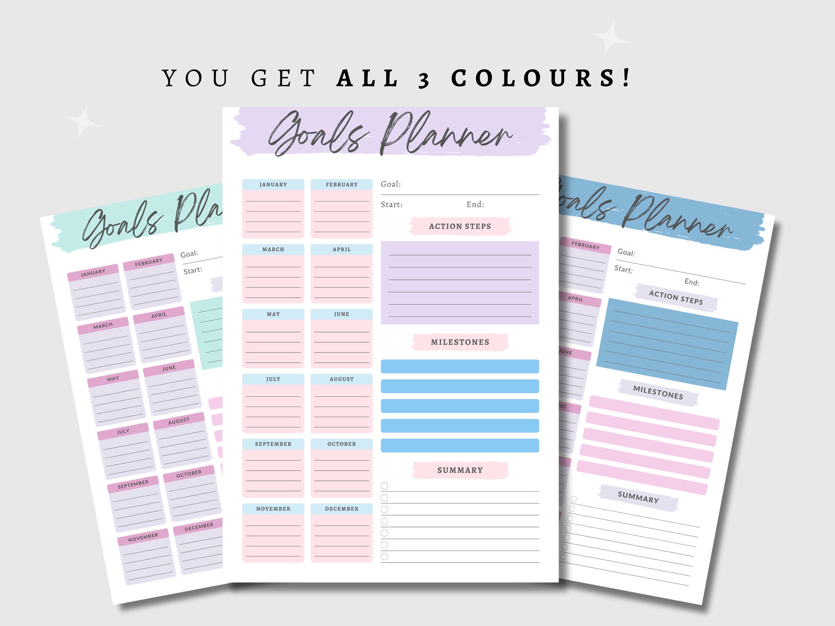 Goal Planner 2023 Goals Tracker Productivity Planner Goal Setting - Etsy