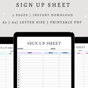 sign up sheet, email sign up sheet, sign up sheet template, parent sign up sheet, email sign up sheet, potluck sign up sheet