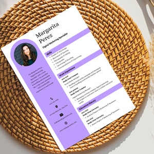 Digital Marketing Specialist Resume Template, Professional Resume Template, CV template, Curriculum Vitae, Marketing Manager Resume.