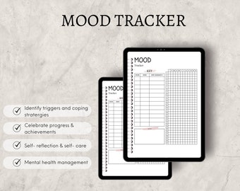 Daily Mood Tracker | Self Care Checklist (Digital Download)