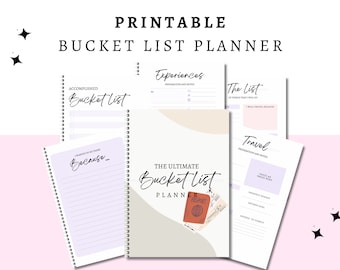 Bucket List Planner Summer Travel Guide (PDF Files)