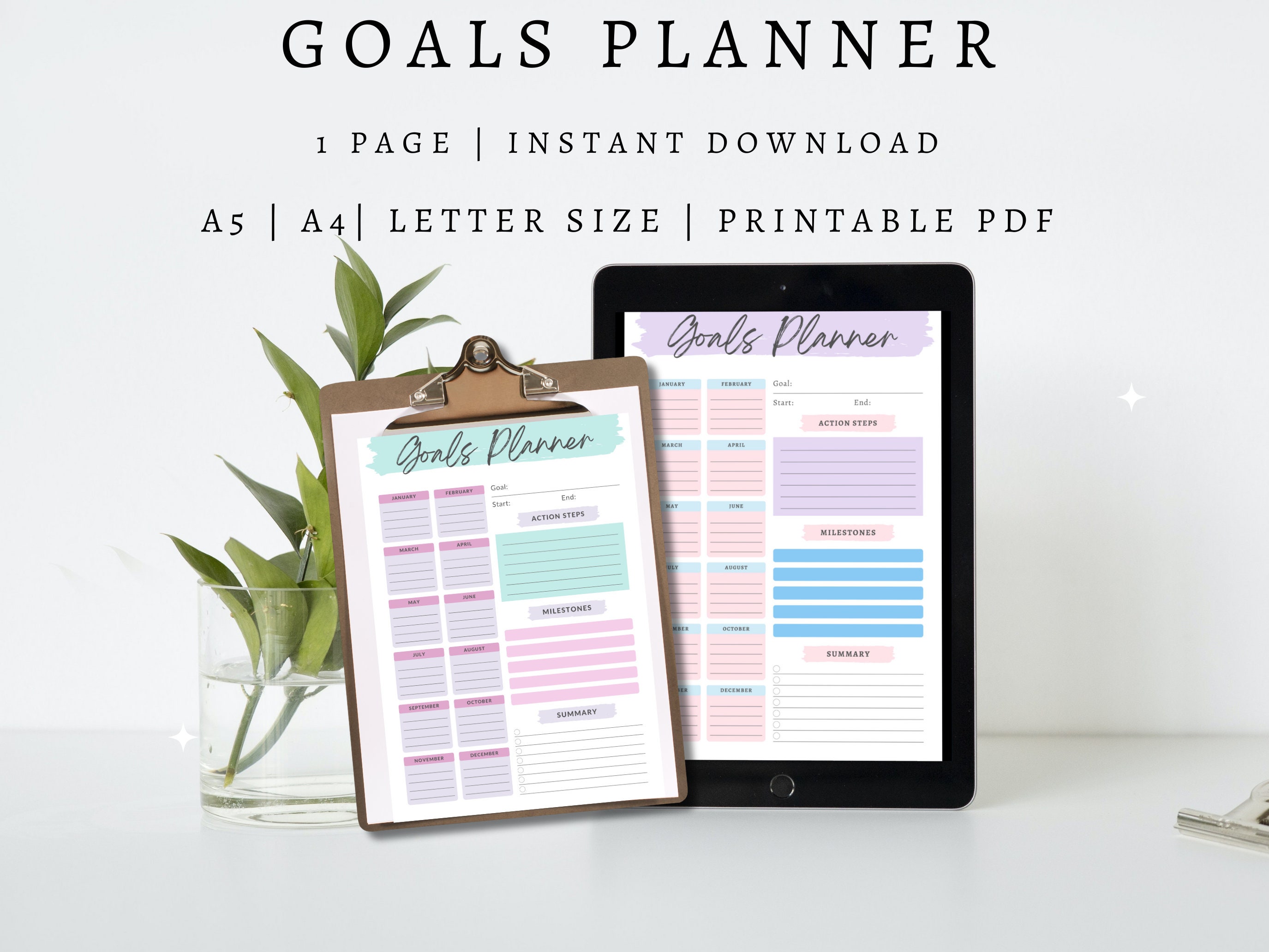 Goal Planner 2023 Goals Tracker Productivity Planner Goal Setting - Etsy