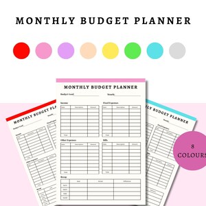 Budget Planner | Budget By Paycheck | Personal Finance | Spending Tracker | Monthly Debt | ADHD