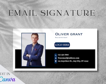 Sjabloon e-mailhandtekening makelaar bewerkbaar Gmail-ontwerp