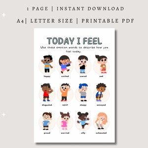 Feelings Poster | Emotions | Emotions Poster | Classroom Decor | Calm Down Corner | Calming Corner