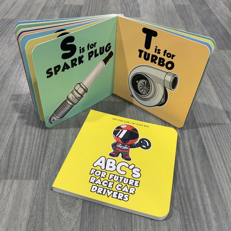 Fast Kids Club - ABC Book for Future Race Car Drivers - Etsy
