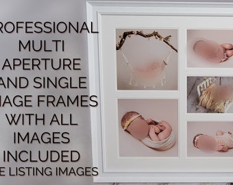 Multi Aperture Frame with prints.  Wall Art.  Custom Framing.  Photoshoot Frame.  Portrait Frame. UK Mainland Postage only.