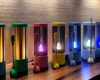 D'Lite Lamp Series - Colourful, modern, aesthetic, natural material table/bedside/desk lamp/light