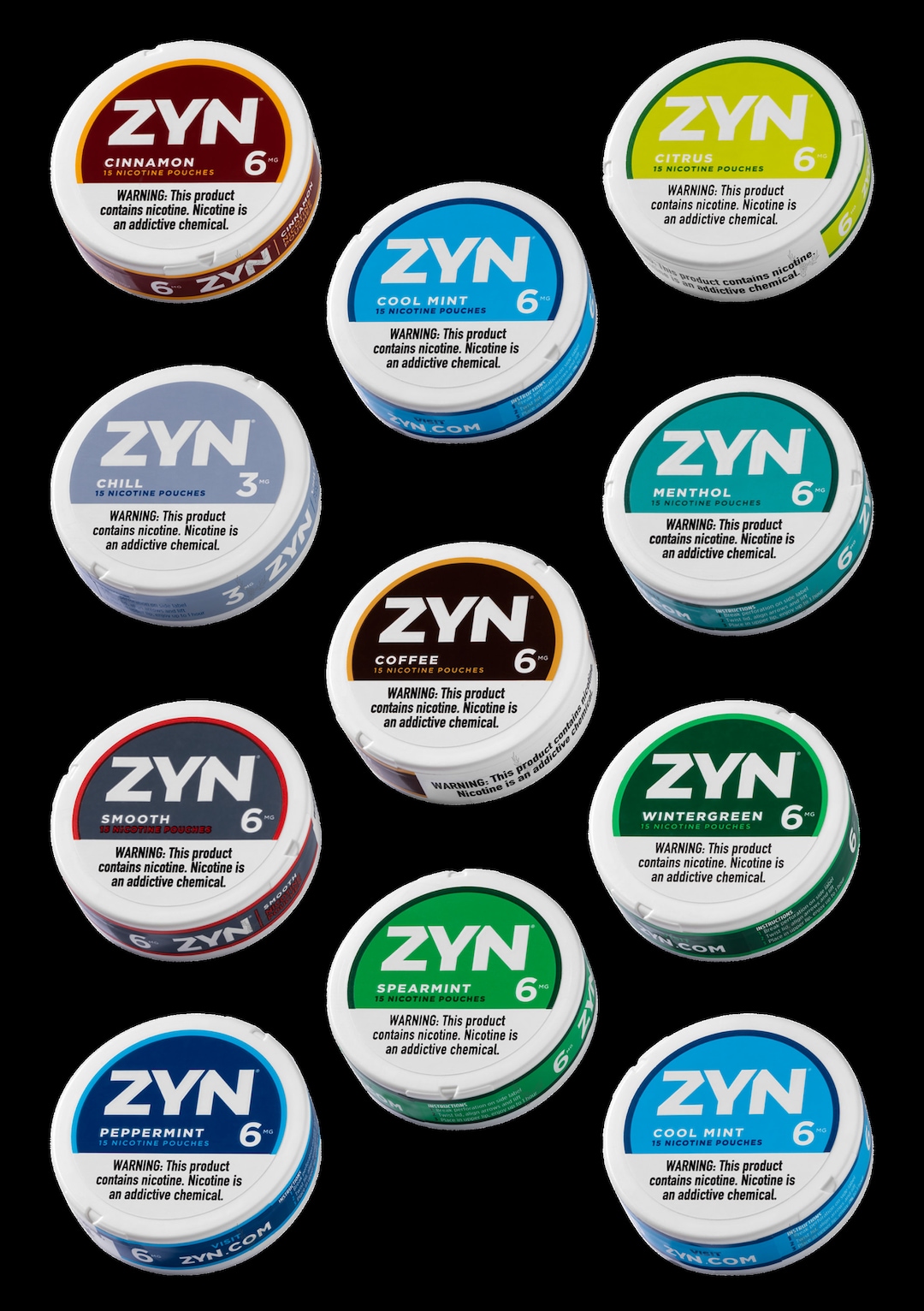 ZYN Flavors Collection PNG Premium PNG Download Cool Mint / Wintergreen