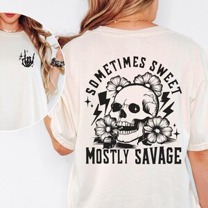 Savage Skull T Shirt - Etsy
