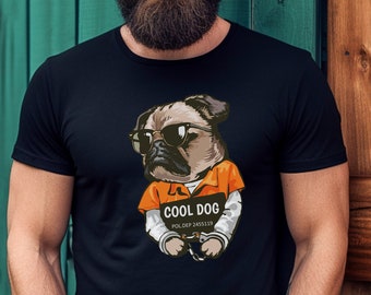 Funny Inmate Pug Comfort Color Shirt. Pug Life Shirt.