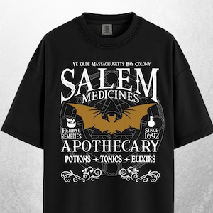 Salem Apothecary Shirt, Witchy Halloween Comfort Colors Tee, Gothic Potion Shop Shirt, Vintage Witch Medicine Tee, Spooky Season Shirt
