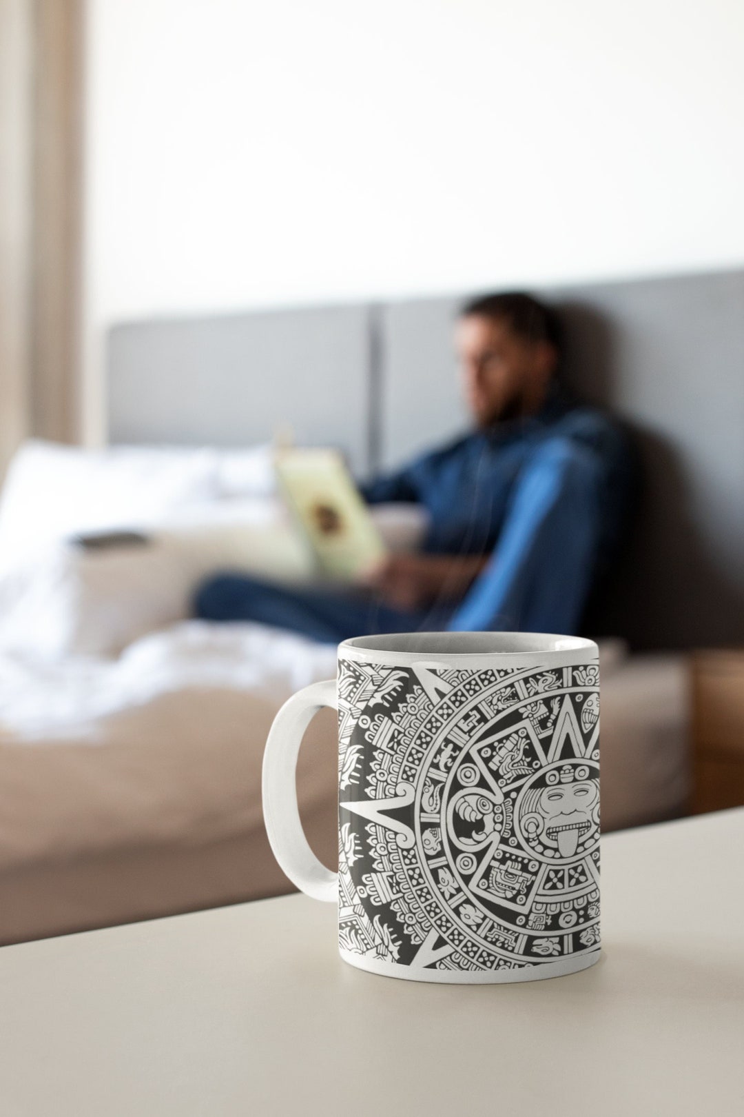 Aztec Mug, Best Ceramic Coffee Mug. Sublimated Ceramic Mug With Aztec