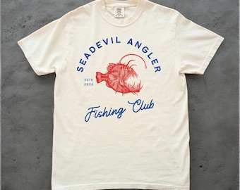 Seadevil Angler Fish Shirt, Deep Sea Fishing Club Tee, Marine Biology T-Shirt, Ocean Lover Graphic Tee, Retro Fishing Gift