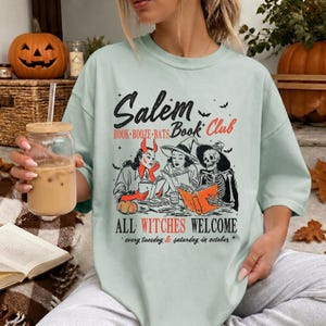Halloween Book Club Shirt, Salem Book Club Tee, Spooky Book Lover Shirt, Witch Book Club Shirt, Booktok Fall Shirt, Cozy Reader Tee Bay