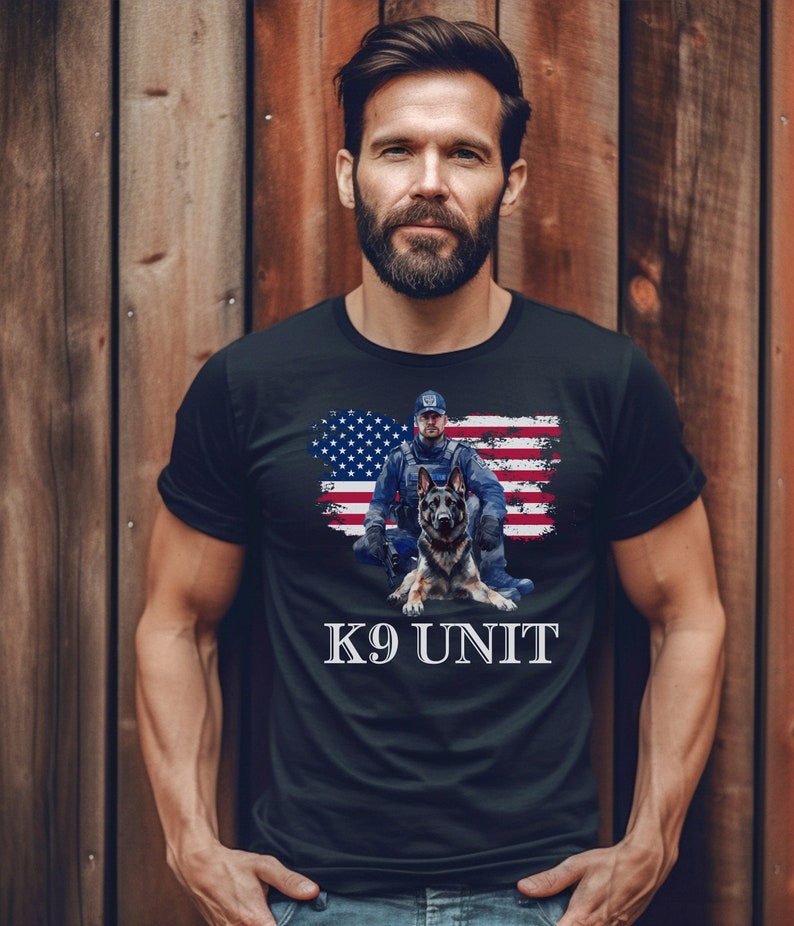 Thin Blue Line Police Officer Dog Handler Shirt . Etsy