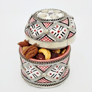 Moroccan Ceramic Pot with Silver Work