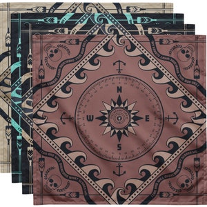 Nautical Sea Bandana, Ocean, Strength, Mental Health, Crew Bandana, Headband, Nautical Anchor Boating Bandana, Ocean Wave, Great Gift, Scarf