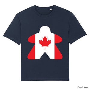 Maple Leaf Canadian Flag Meeple Board Game T-Shirt - Meeple Shirts