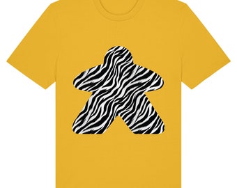 Meeple T-Shirt Animal Print #2, Board Game tshirt, Tabletop, Gaming, Geek, Dice, Comedy, Black, Funny, Top, Gamer, Cool, Artwork, Print,