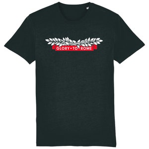 Glorie aan Rome Geïnspireerd T-shirt, Bordspellen, Meeples, Kunst, Tafelblad, Gaming, Dnd, Geek, Dobbelstenen, Komedie, Tees, Uniek, Zwart, Kaarten, Grappig, Top
