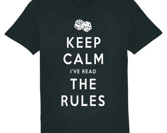 Keep Calm T-Shirt, Board Games, Meeples, Art, Tabletop, Games, Dnd, Geek, Dice, Comedy, Tees, Unique, Black, Funny, Top, Gamer, Cool, Cards,