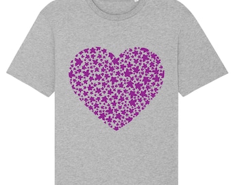 Meeple Heart Purple, Board Game tshirt, Meeples tshirt Art, Tabletop, Gaming, Geek, Dice, Comedy, Tees, Unique, Black, Funny, Gamer, Cool,