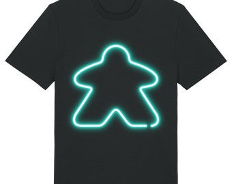 Neon Mint Meeple T-Shirt, Board Game tshirt, Meeples, Games, Art, Tabletop, Black, Funny, Gamer, Cool, Artwork, Board Game t shirt, BGG