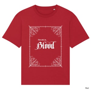 Blood on the Clocktower T-Shirt, There will be blood tshirt, Meeples, Art, Tabletop, Gaming, Geek, Dice, Tees, Black, Funny, Gamer, Cool,