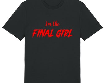 Final Girl T-Shirt Parody, Board Game tshirt, Meeples, Tabletop, Gaming, Geek, Dice, Black, Funny, Top, Gamer, Cool, Artwork, Print, BGG