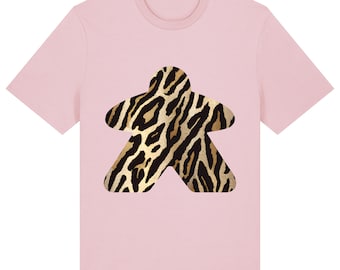 Meeple T-Shirt Animal Print #1, Board Game tshirt, Tabletop, Gaming, Geek, Dice, Comedy, Black, Funny, Top, Gamer, Cool, Artwork, Print,